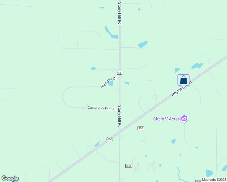 map of restaurants, bars, coffee shops, grocery stores, and more near 2342 Stony Hill Road in Hinckley