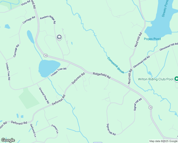 map of restaurants, bars, coffee shops, grocery stores, and more near 500 Ridgefield Road in Wilton