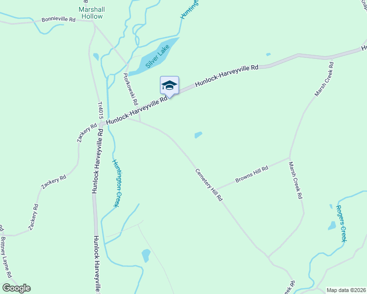 map of restaurants, bars, coffee shops, grocery stores, and more near Cemetery Hill Road in Shickshinny
