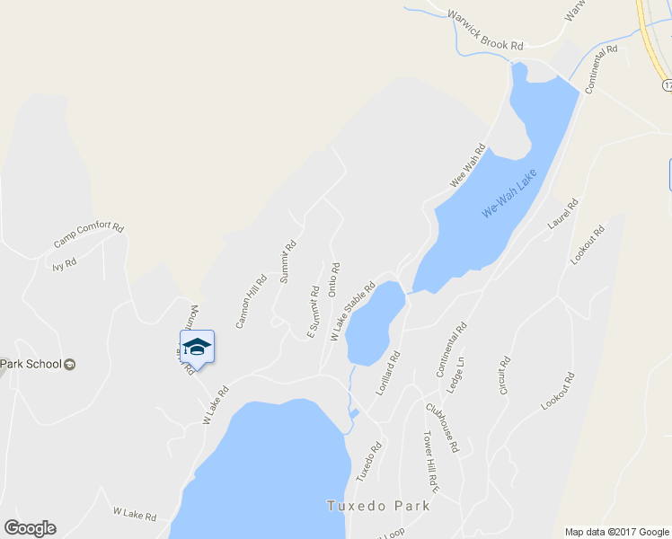 map of restaurants, bars, coffee shops, grocery stores, and more near 43 Ontio Road in Tuxedo Park