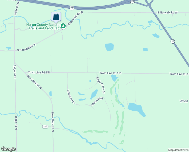map of restaurants, bars, coffee shops, grocery stores, and more near 1 Eagle Creek Drive in Norwalk