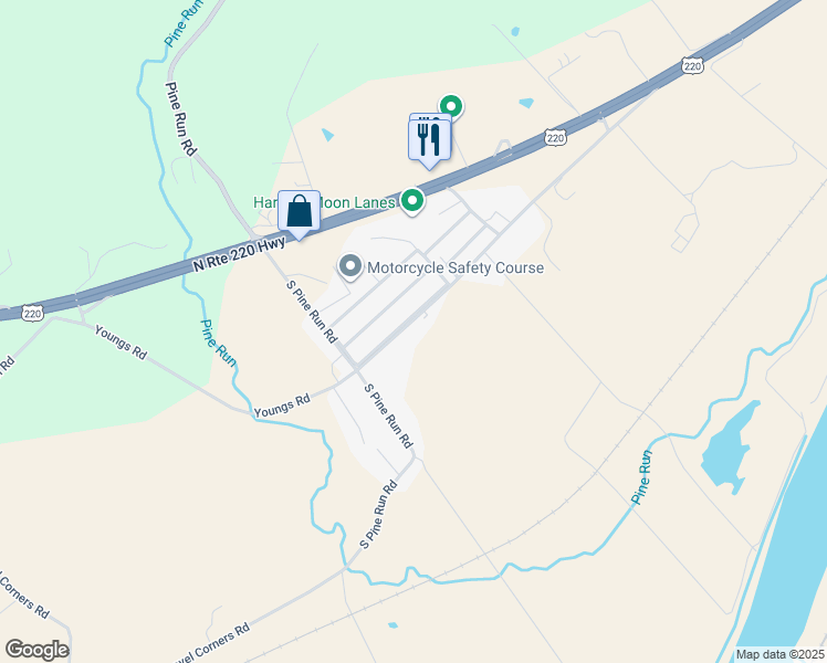 map of restaurants, bars, coffee shops, grocery stores, and more near 599 Youngs Road in Linden