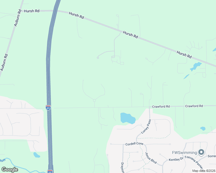 map of restaurants, bars, coffee shops, grocery stores, and more near 3811 Crawford Road in Fort Wayne