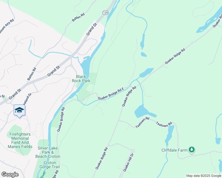 map of restaurants, bars, coffee shops, grocery stores, and more near 1059 Quaker Bridge Road East in Croton-on-Hudson