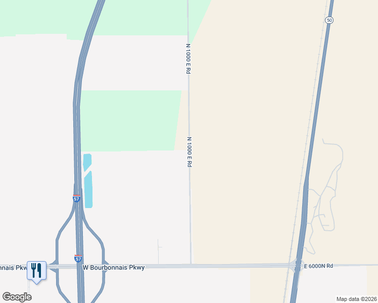map of restaurants, bars, coffee shops, grocery stores, and more near 6506 North 1000 East Road in Bourbonnais
