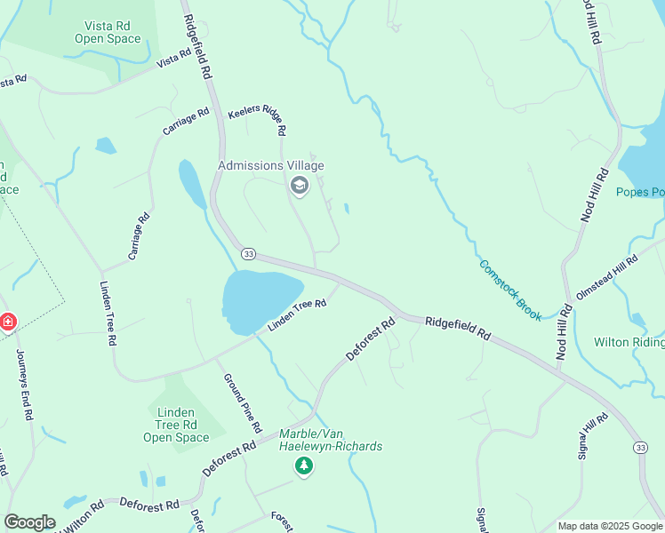 map of restaurants, bars, coffee shops, grocery stores, and more near 550 Ridgefield Road in Wilton