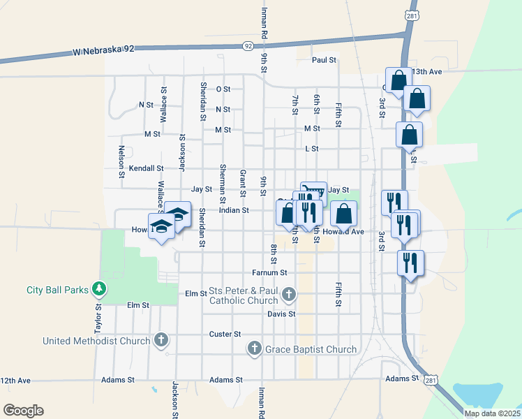 map of restaurants, bars, coffee shops, grocery stores, and more near 817 9th Street in Saint Paul
