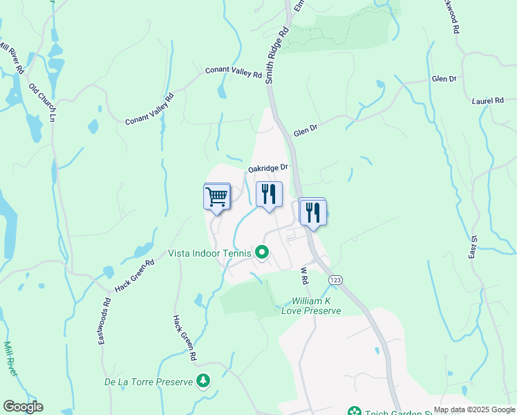 map of restaurants, bars, coffee shops, grocery stores, and more near 78 Fox Run in South Salem