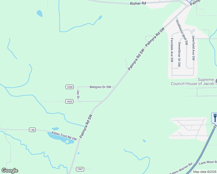 map of restaurants, bars, coffee shops, grocery stores, and more near 2920 County Highway 81 in Warren