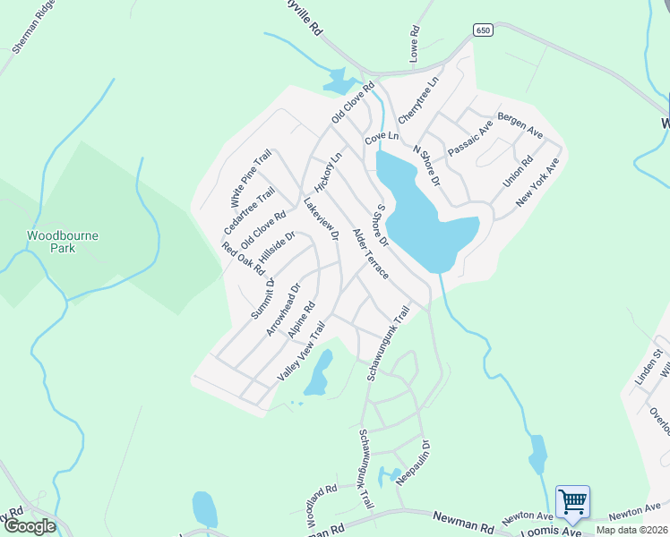 map of restaurants, bars, coffee shops, grocery stores, and more near 7 Arrowhead Drive in Wantage
