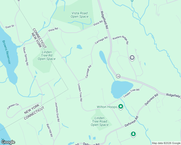 map of restaurants, bars, coffee shops, grocery stores, and more near 85 Carriage Road in Wilton