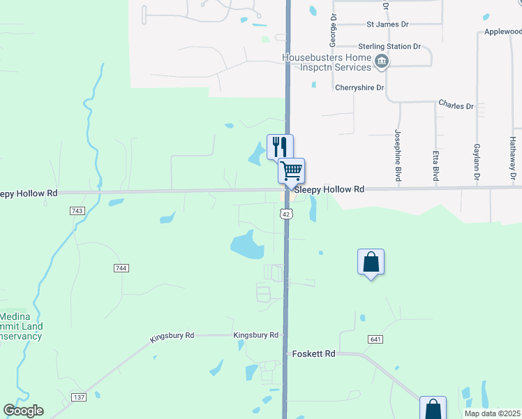 map of restaurants, bars, coffee shops, grocery stores, and more near 2184 Pearl Road in Brunswick