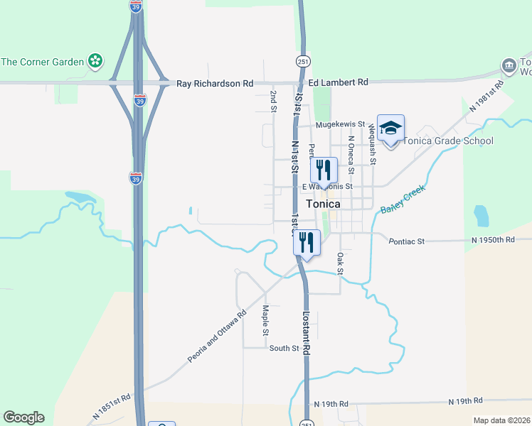 map of restaurants, bars, coffee shops, grocery stores, and more near 137 2nd Street in Tonica
