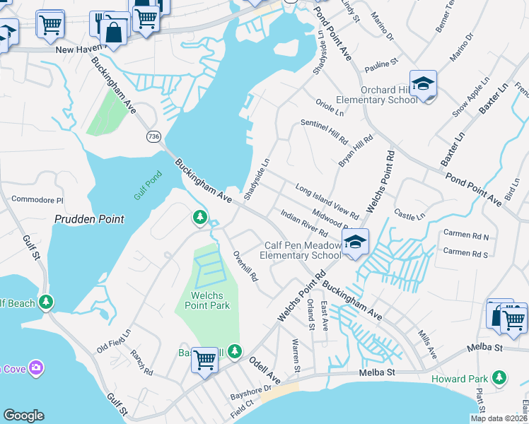 map of restaurants, bars, coffee shops, grocery stores, and more near 324 Calf Pen Lane in Milford