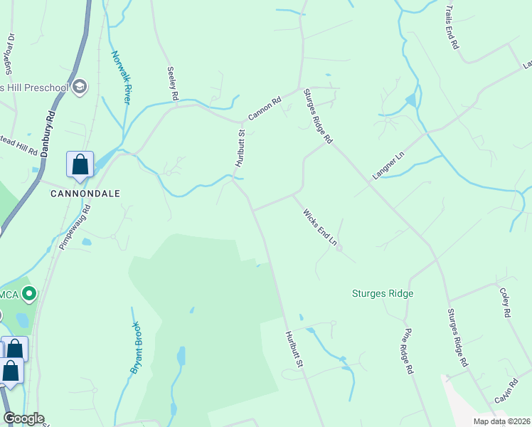 map of restaurants, bars, coffee shops, grocery stores, and more near 69 Crosswicks Ridge Road in Wilton