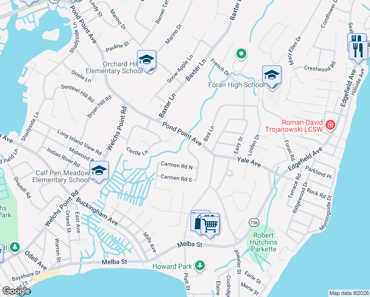 map of restaurants, bars, coffee shops, grocery stores, and more near 10 Lance Lane in Milford