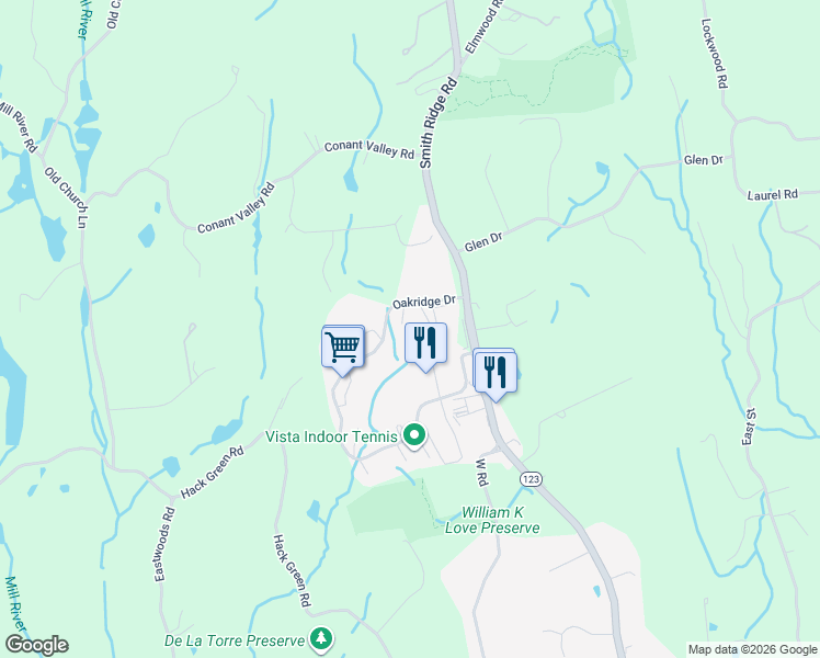 map of restaurants, bars, coffee shops, grocery stores, and more near 38 Bittersweet Lane in South Salem