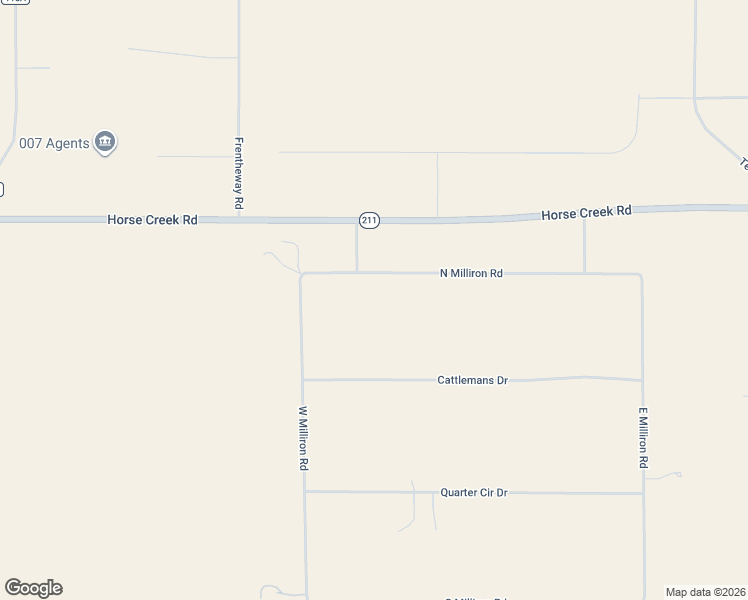 map of restaurants, bars, coffee shops, grocery stores, and more near 7709 North Milliron Road in Cheyenne