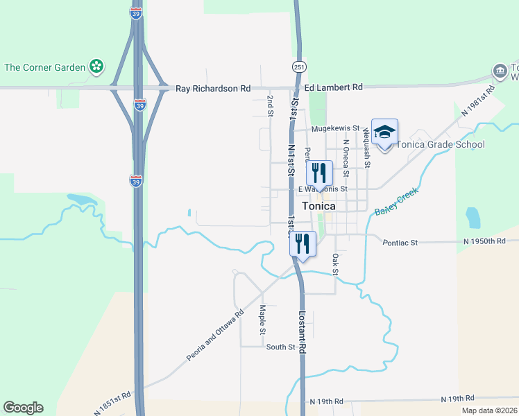 map of restaurants, bars, coffee shops, grocery stores, and more near 137 2nd Street in Tonica