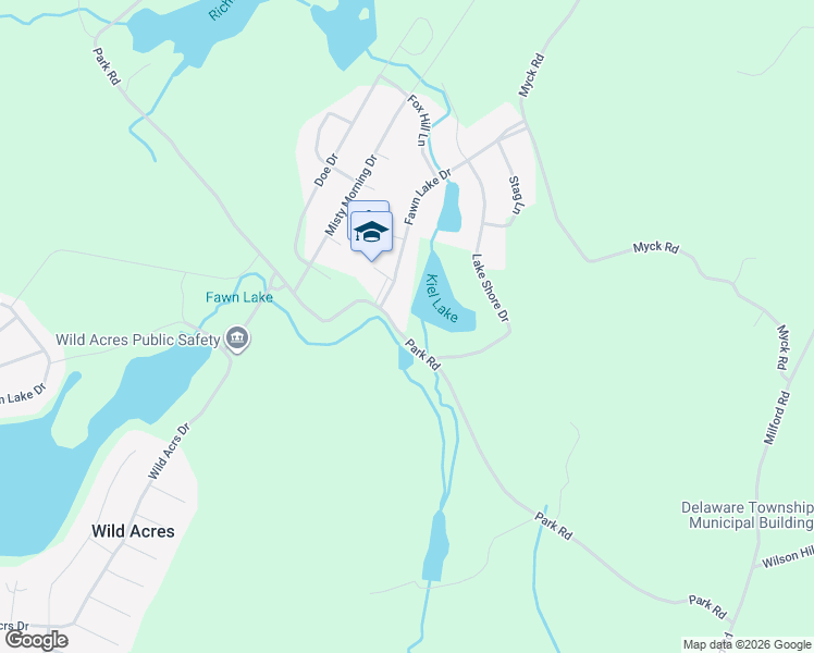 map of restaurants, bars, coffee shops, grocery stores, and more near Park Road in Dingmans Ferry
