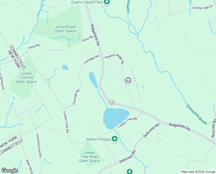 map of restaurants, bars, coffee shops, grocery stores, and more near 47 Keelers Ridge Road in Wilton