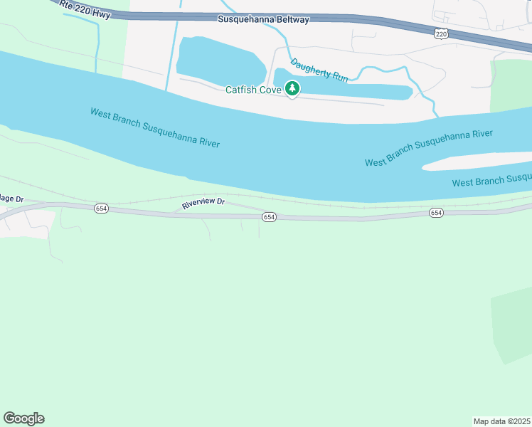 map of restaurants, bars, coffee shops, grocery stores, and more near 148 Riverview Drive in Williamsport