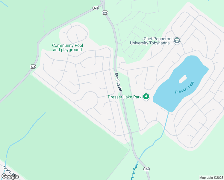 map of restaurants, bars, coffee shops, grocery stores, and more near 9420 Juniper Drive in Tobyhanna