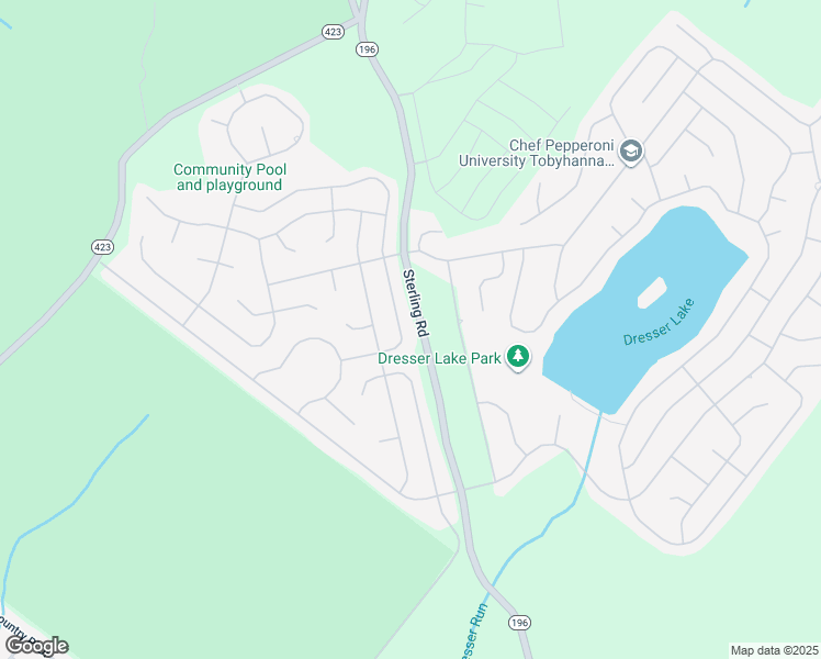 map of restaurants, bars, coffee shops, grocery stores, and more near 9421 Juniper Drive in Tobyhanna