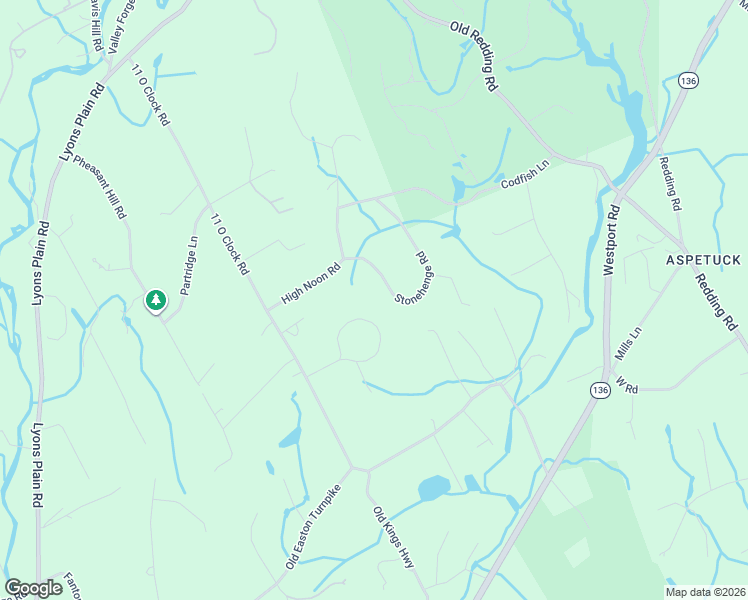 map of restaurants, bars, coffee shops, grocery stores, and more near 13 Stonehenge Road in Weston