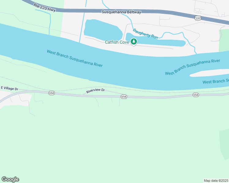 map of restaurants, bars, coffee shops, grocery stores, and more near 148 Riverview Drive in Williamsport