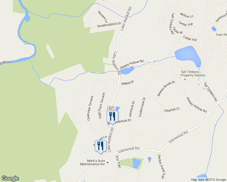 map of restaurants, bars, coffee shops, grocery stores, and more near 31 Lake Wallkill Road in Sussex
