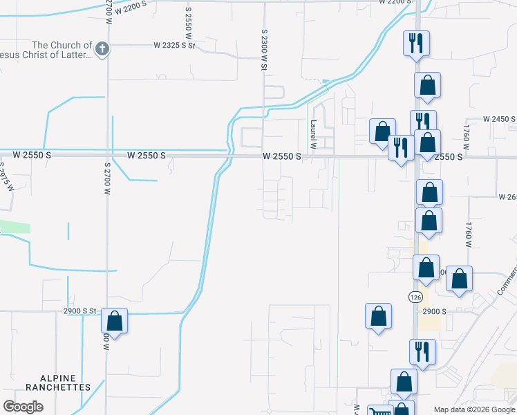 map of restaurants, bars, coffee shops, grocery stores, and more near 2695 South 2300 West Street in West Haven