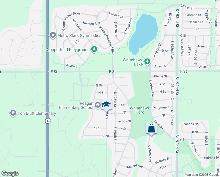 map of restaurants, bars, coffee shops, grocery stores, and more near 4222 South 198th Street in Omaha