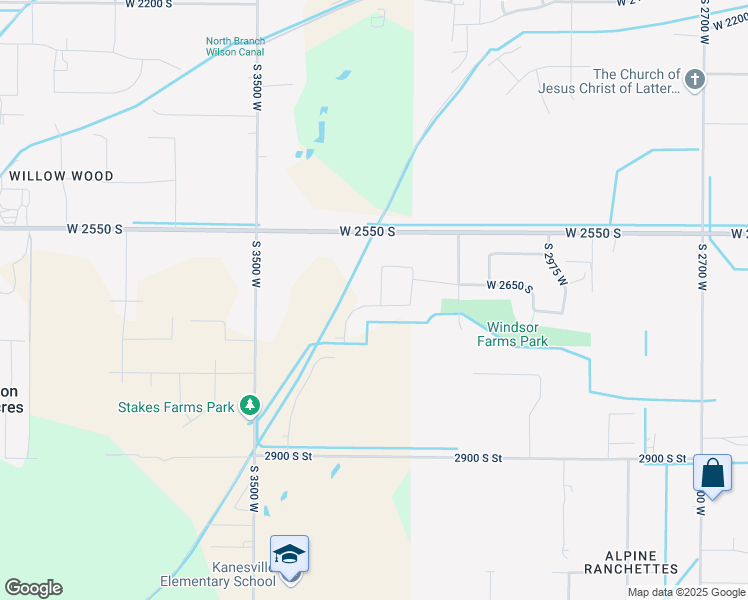map of restaurants, bars, coffee shops, grocery stores, and more near 3109 South 3300 West in Ogden