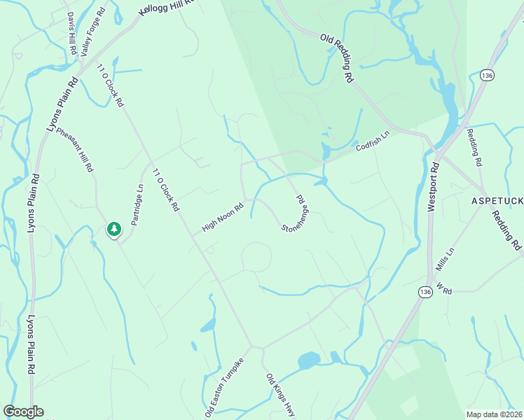 map of restaurants, bars, coffee shops, grocery stores, and more near 13 Stonehenge Road in Weston