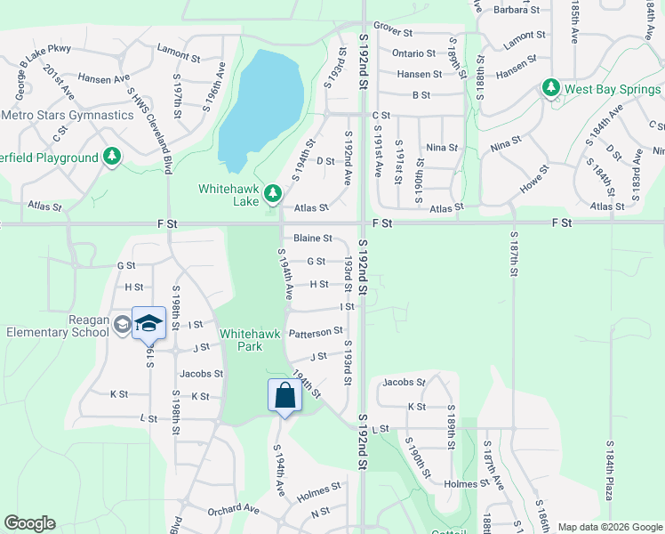 map of restaurants, bars, coffee shops, grocery stores, and more near 19333 Blaine Street in Omaha