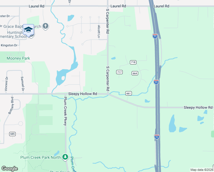 map of restaurants, bars, coffee shops, grocery stores, and more near 2099 Township Road 103 in Brunswick