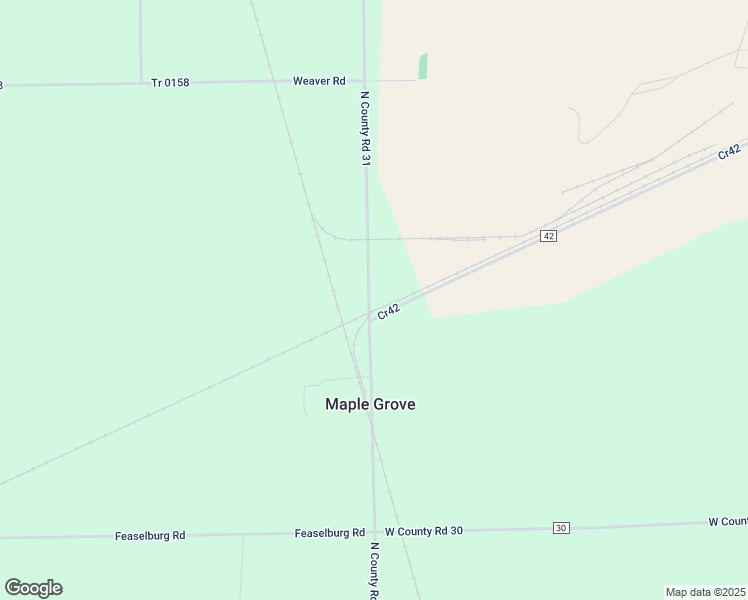 map of restaurants, bars, coffee shops, grocery stores, and more near 6521 North County Road 31 in Tiffin
