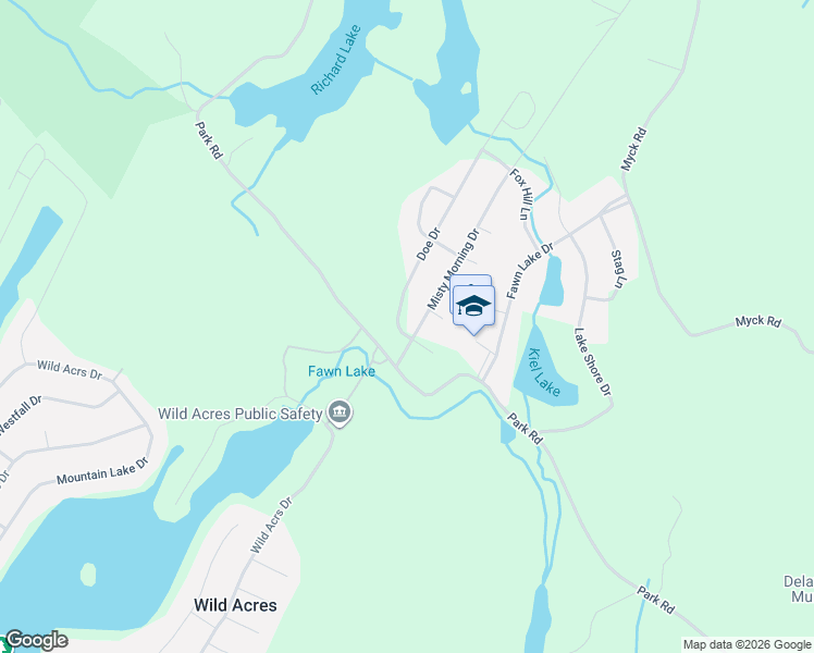 map of restaurants, bars, coffee shops, grocery stores, and more near Doe Dr in Dingmans Ferry