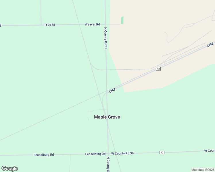 map of restaurants, bars, coffee shops, grocery stores, and more near 6521 North County Road 31 in Tiffin