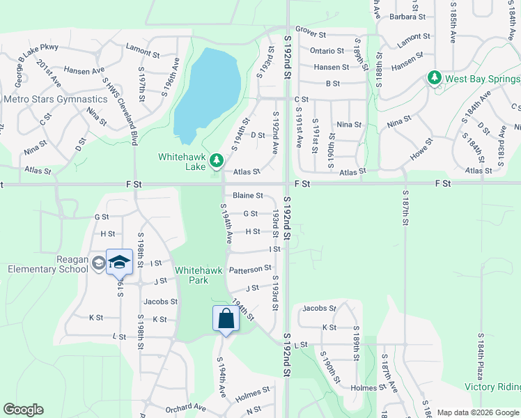 map of restaurants, bars, coffee shops, grocery stores, and more near 19333 Blaine Street in Omaha