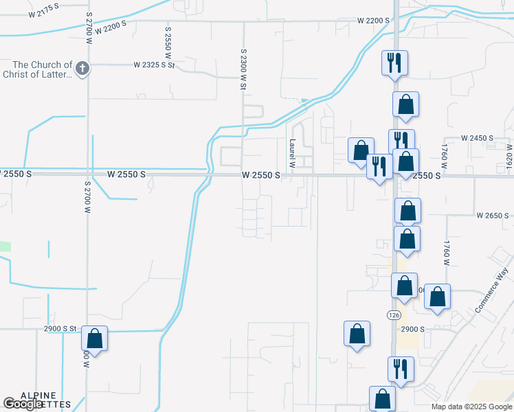 map of restaurants, bars, coffee shops, grocery stores, and more near 2664 South 2250 West Street in West Haven