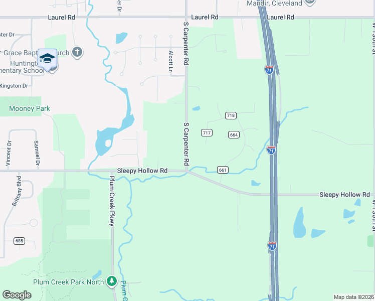map of restaurants, bars, coffee shops, grocery stores, and more near 2099 Township Road 103 in Brunswick