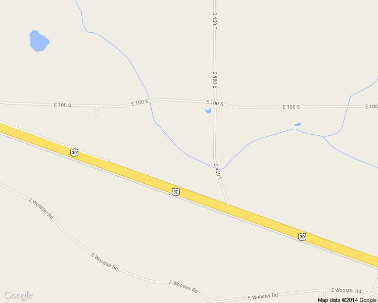 map of restaurants, bars, coffee shops, grocery stores, and more near 1175 South 450 East in Pierceton
