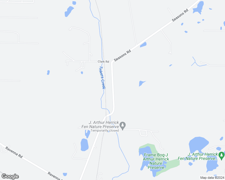 map of restaurants, bars, coffee shops, grocery stores, and more near 8320 Seasons Road in Streetsboro