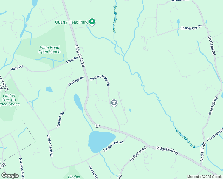 map of restaurants, bars, coffee shops, grocery stores, and more near 68 Keelers Ridge Road in Wilton