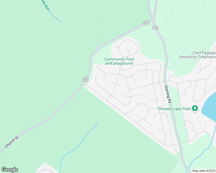map of restaurants, bars, coffee shops, grocery stores, and more near 9734 Meadow Lane in Tobyhanna