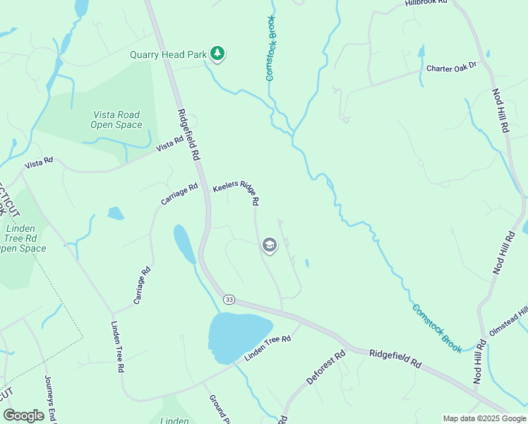 map of restaurants, bars, coffee shops, grocery stores, and more near 68 Keelers Ridge Road in Wilton