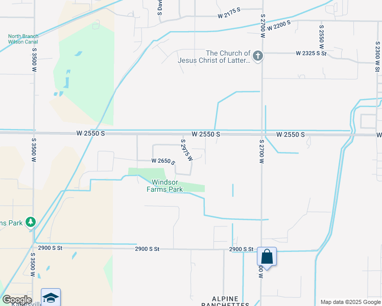 map of restaurants, bars, coffee shops, grocery stores, and more near 2632 South 2975 West in West Haven