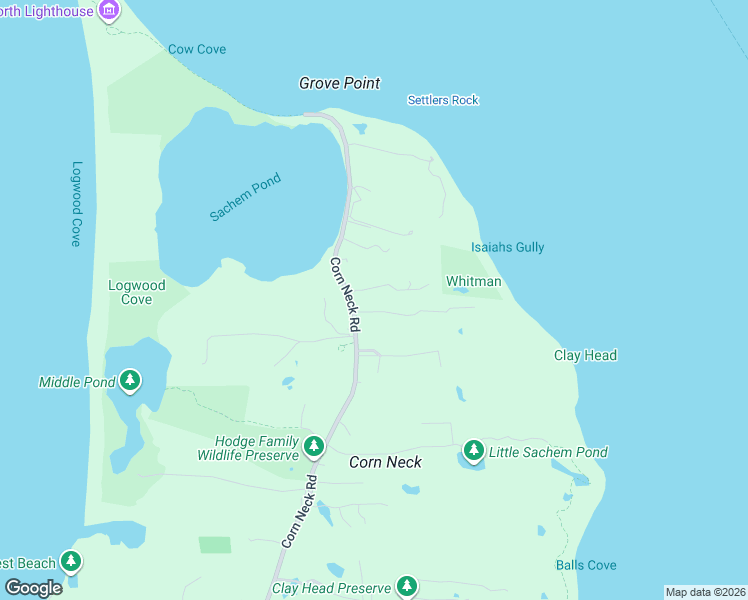 map of restaurants, bars, coffee shops, grocery stores, and more near 751 Corn Neck Road in New Shoreham